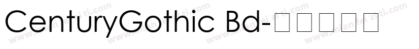 CenturyGothic Bd字体转换